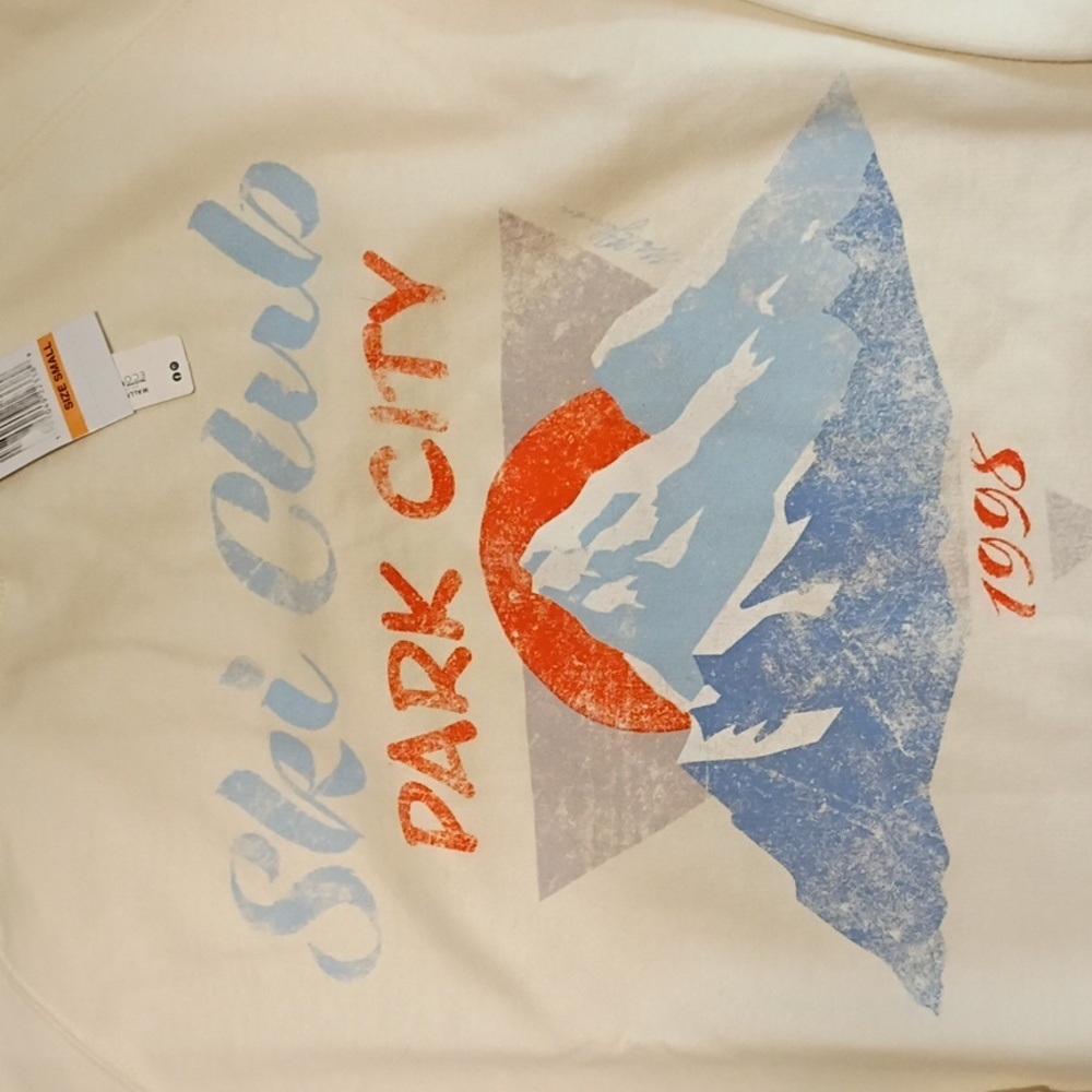 Wallflower Whisper White Sky Club Long Sleeve Sweatshirt S NWT - Picture 3 of 6